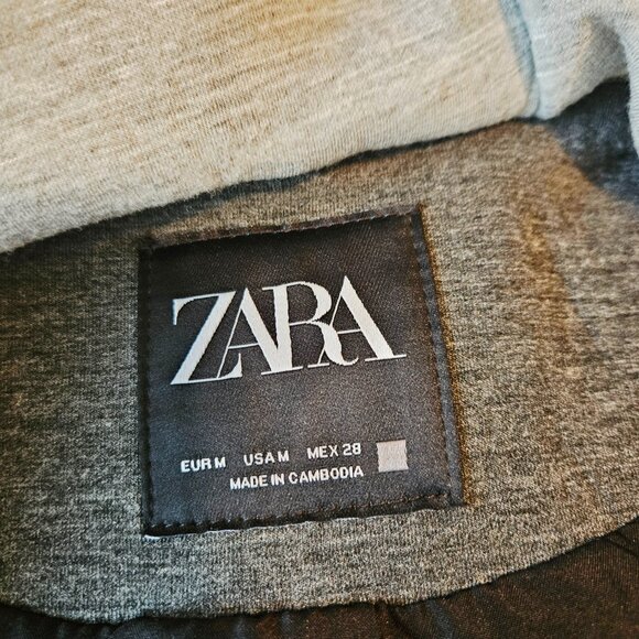 Zara Women's Contrast Hooded Coat Detachable Hood and Cuffs Size M - Picture 6 of 8